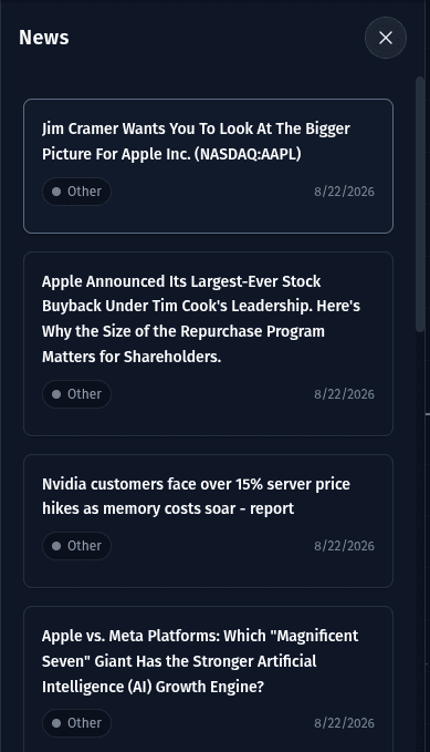 Ticker news feed